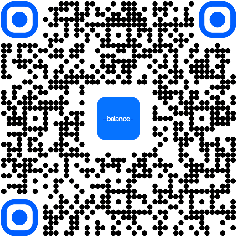 QR code to download balance